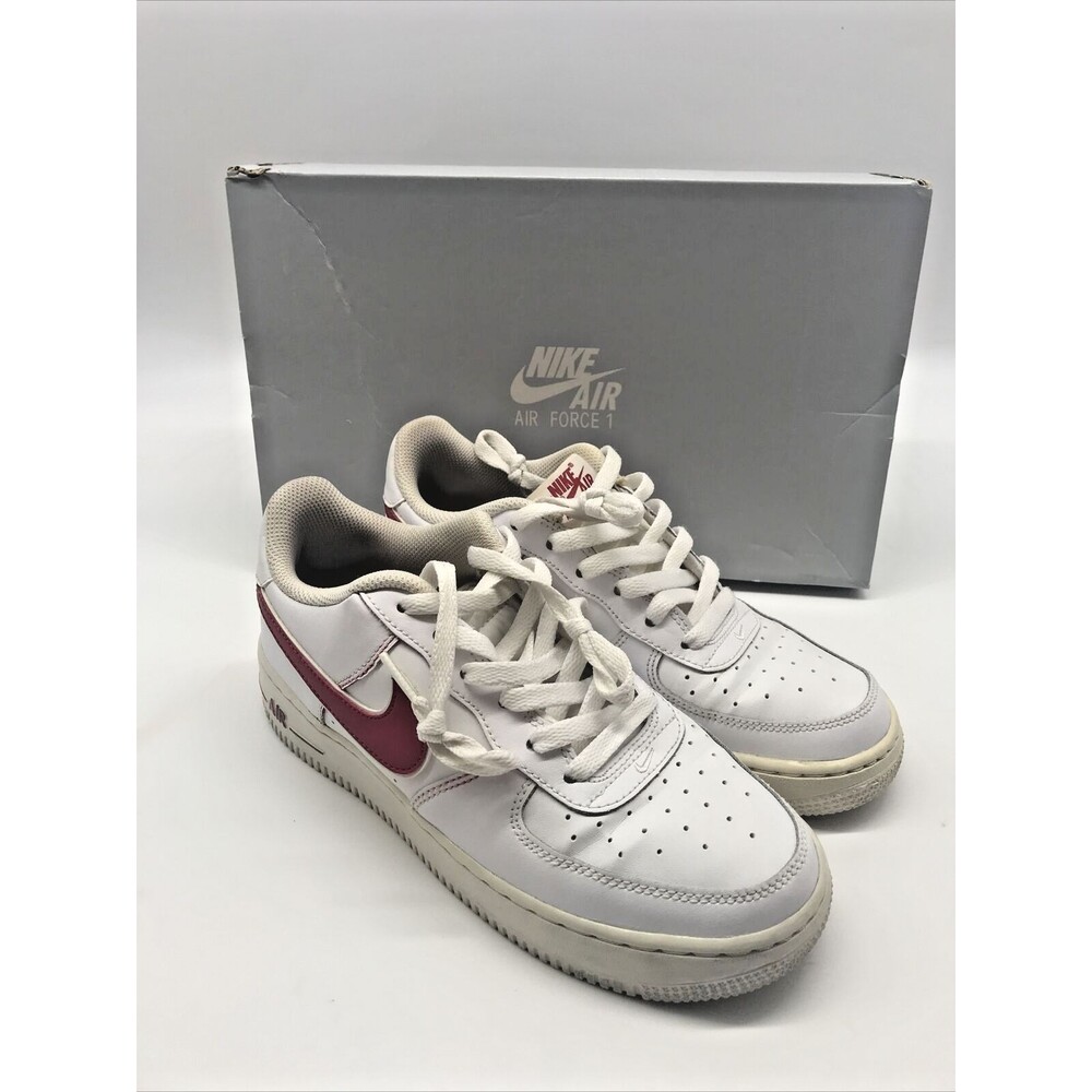 Nike Air Force 1 Low Gym Red/Wht  Sneakers AV6252-101-6Y Pre Owned